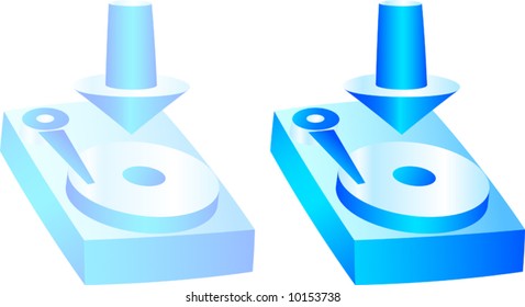 3d save icon. Vector illustration.