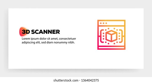 3D SCANNER ICON CONCEPT