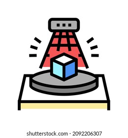 Vector de iconos de color de exploración 3d. 3d signo de digitalización. ilustración de símbolo aislado