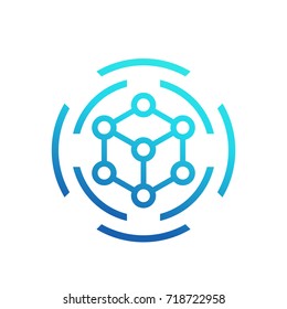 3d scanning icon on white