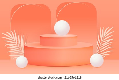3d escena, fondo abstracto para la visualización del producto, ilustración vectorial