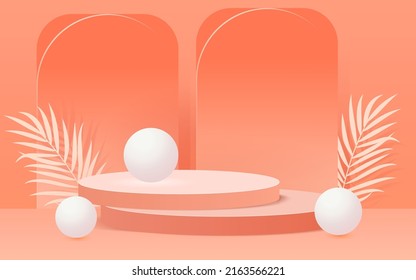 3d scene, abstract background for product display, vector illustration