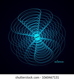 3D science art. Abstract vector illustration. Background vector. Plexus effect.