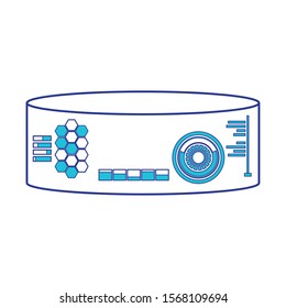 3d screen design, Augmented reality virtual technology device and modern theme Vector illustration