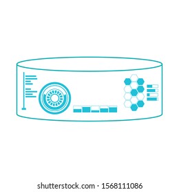 3d screen design, Augmented reality virtual technology device and modern theme Vector illustration