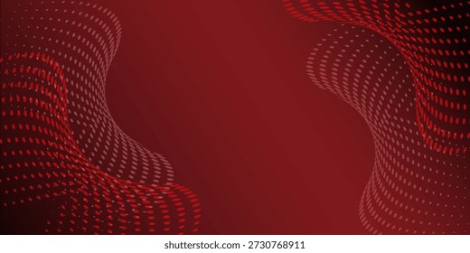 3d sea dots wave glowing stream. Flow from dynamic particles. Chain of nodes. Array surface isolated on black background. Colorful lights of intersections sparkles.