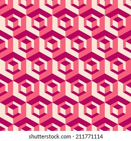 3d seamless abstract with hexagonal elements. Vector illustration. 