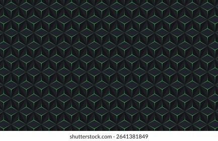3D Seamless Geometric Cube Pattern  Modern Isometric Optical Illusion Background new 2025 trendy