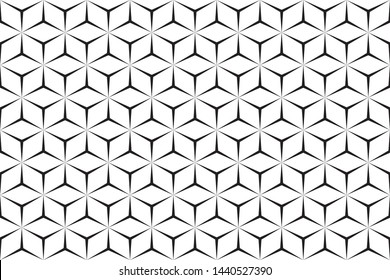 3d seamless geometric pattern. black and white cube background, vector, illustration