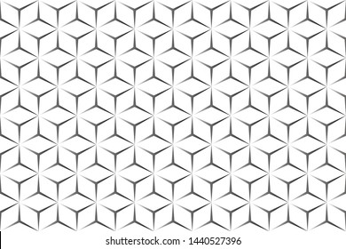 3d seamless geometric pattern. black and white cube background, vector, illustration