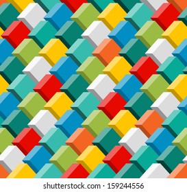 3d seamless pattern. Abstract background. EPS 10 vector illustration.