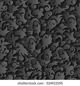  3d seamless pattern abstract ornament illustration concept. Vector decorative retro banner of card or invitation design. Vintage traditional, Islam, arabic, indian, ottoman motifs, elements. 