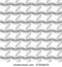 3d seamless pattern with alternating embossed triangles - Grayscale color