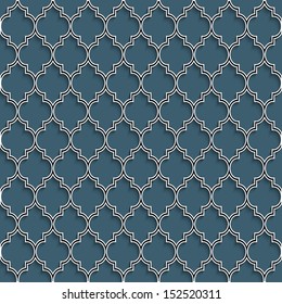 3d seamless pattern in islamic style. Vector background 