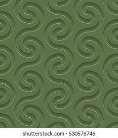 3D Seamless Pattern in Kale Color. Neutral Tileable Vector Background for Material Design. Kale is color of 2017 year.