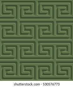 3D Seamless Pattern in Kale Color. Neutral Tileable Vector Background for Material Design. Kale is color of 2017 year.