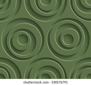 3D Seamless Pattern in Kale Color. Neutral Tileable Vector Background for Material Design. Kale is color of 2017 year.