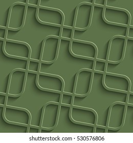 3D Seamless Pattern in Kale Color. Neutral Tileable Vector Background for Material Design. Kale is color of 2017 year.