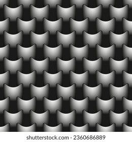 3D seamless pattern. Three-dimensional composition of abstract elements. Template for creative ideas and design