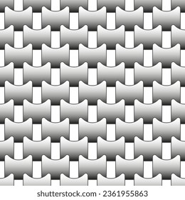 3D seamless pattern. Three-dimensional composition of abstract elements. Template for creative ideas and design