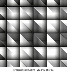 3D seamless pattern. Three-dimensional composition of abstract elements. Template for creative ideas and design