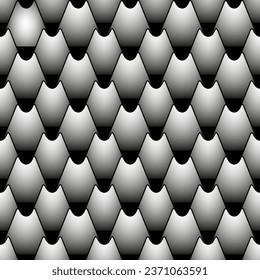 3D seamless pattern. Three-dimensional composition of abstract elements. Template for creative ideas and design