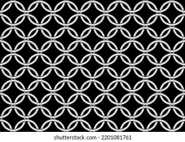 3D Seamless ring mail texture and pattern, vector