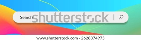 3d search bar Internet on neon abstract background