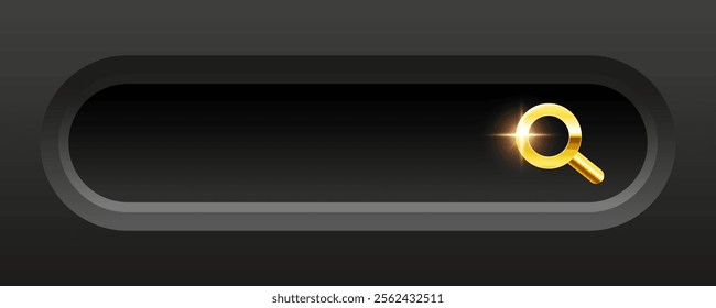 3d Search bar. Search line or field. Vector element for web design.