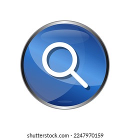 3D-Suchknopfsymbol für Grafikdesign und Website...
