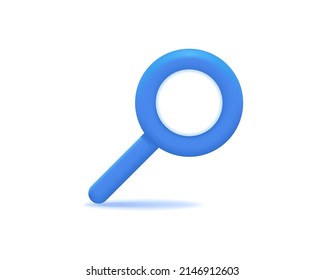 3d concepto de vector de iconos realista de búsqueda. Ilustración moderna de diseño aislada