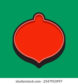 3D Second Christmas Ball Shape. Third Style Label Icon. High Quality Vector Icon. Editable Vector