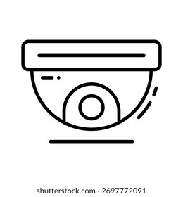 Ícone de câmera de segurança 3D simbolizando o sistema de vigilância alimentado por IA.