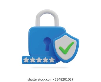 3d security verified icon vector illustration