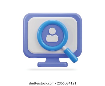3d seo optimization icon illustration