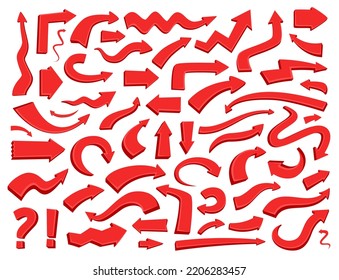 3d set arrows. Arrow symbol collection. Isometric icons vector illustration