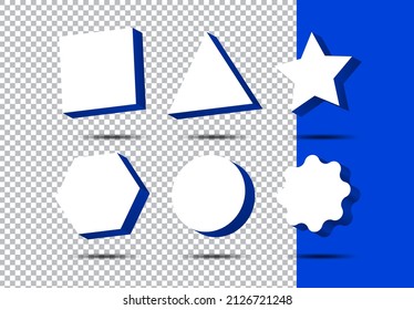 3d set of basic shape vector transparent