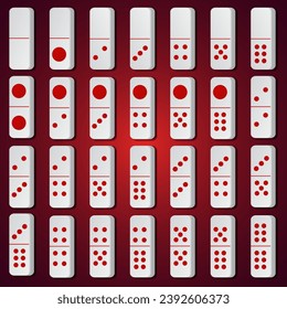 3D sets the white color of the domino with red dots