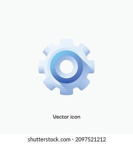 3D Settings vector icon. Premium quality.