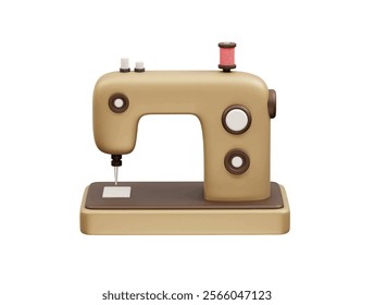 3D Sewing Machine Icon Illustration Rendering vector