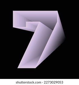 3D Shade numbers alphabet font design. Number headline, typeface, logo, fonts letters and numbers. typography technology design concept