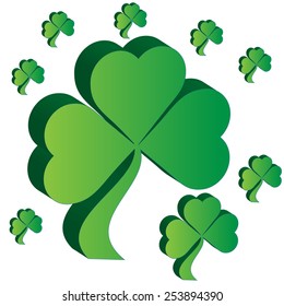 3D Shamrocks