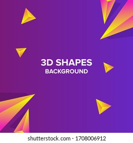 3D Shape Art Background Illustration Design