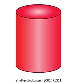 3d Shape Cylinder Mathematics Stock Vector (Royalty Free) 2081471311