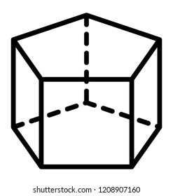 3d shape design of pentagonal prism