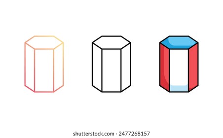 Diseño de icono de forma 3d con fondo blanco ilustración de stock