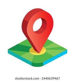 
3D shape Location icon vector illustration