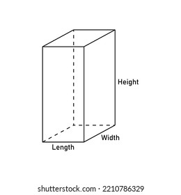 3d Shape Rectangular Prism Mathematics Vector Stock Vector (Royalty ...