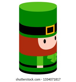 3d shaped patrick day elf. Vector illustration design