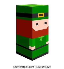 3d shaped patrick day elf. Vector illustration design